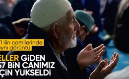 Depremde hayatını kaybedenler anılıyor: Camilerde dua edildi
