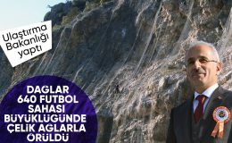 Ulaştırma ve Altyapı Bakanı Uraloğlu: Sarp yamaçları çelik ağlarla kapladık
